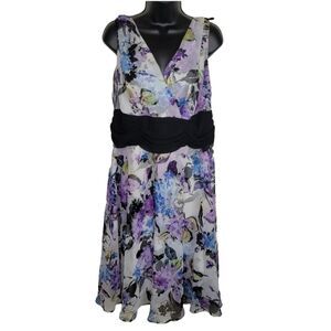 Connected Apparel sleevless floral midi dress size 18w